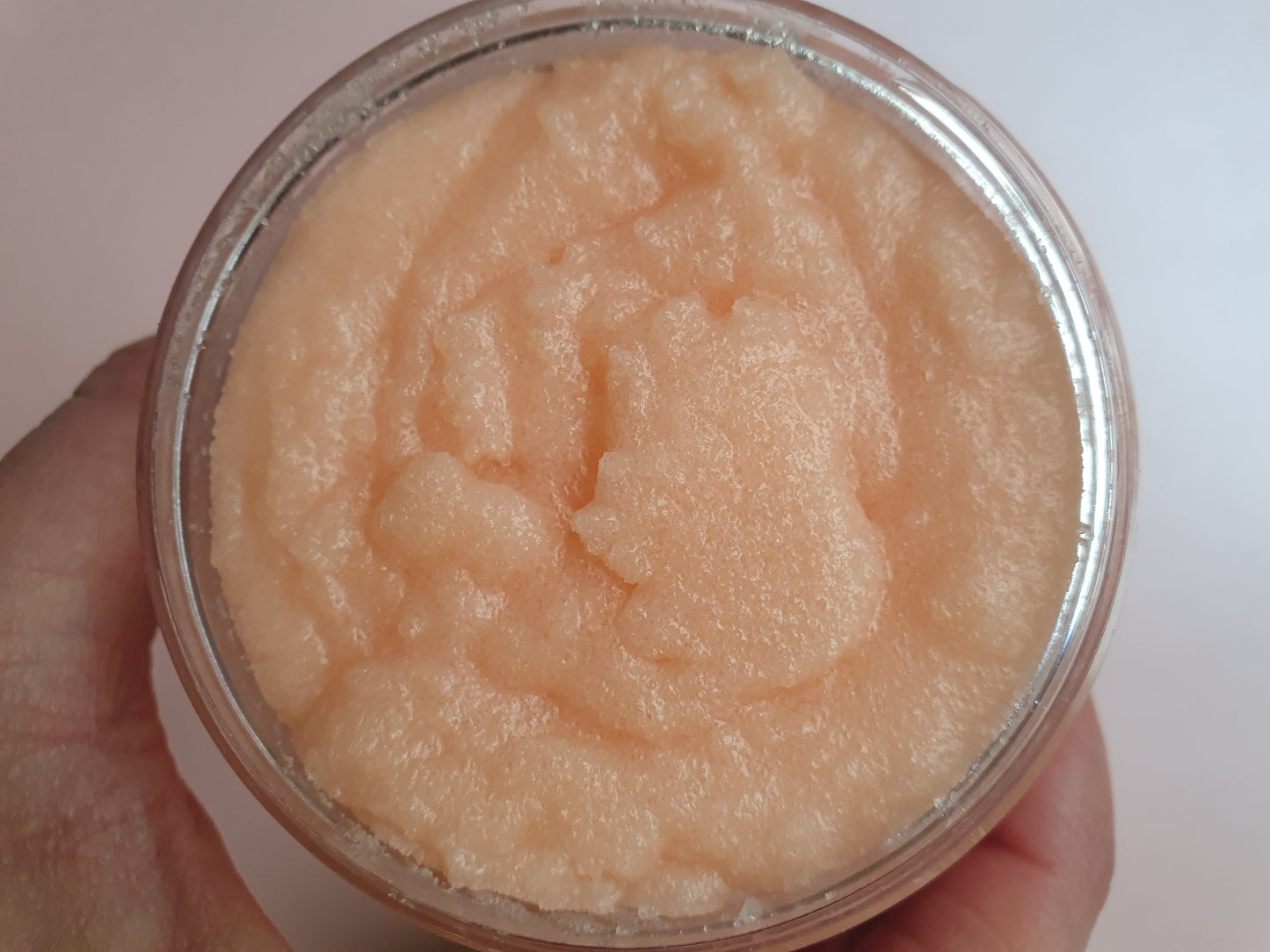 Coconut and Peach Sugar Scrub.